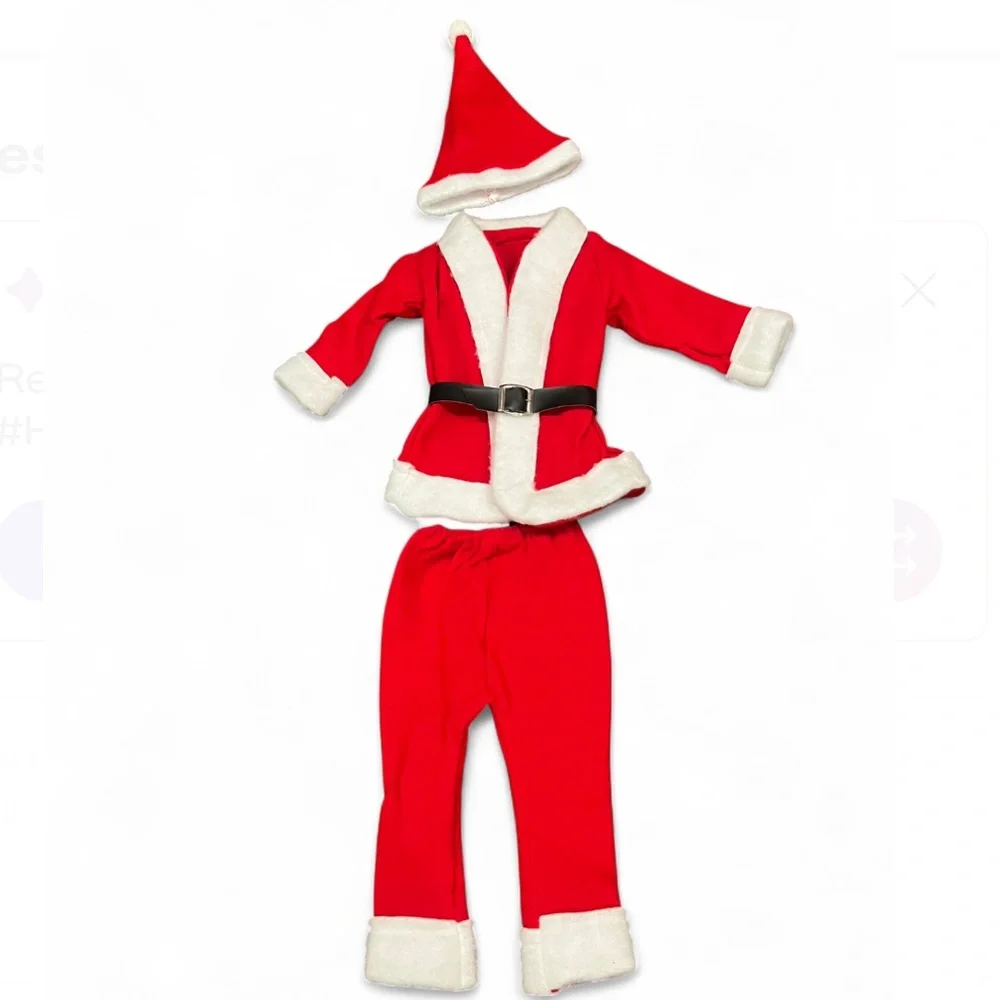 Kids' Classic Red Santa Costume with Hat